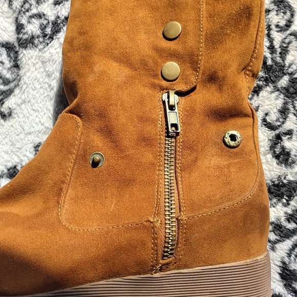 Joe boxer Women's Vintage Tan Suede Ankle Boots, Excellent Condition Sz 7 - Picture 6 of 16